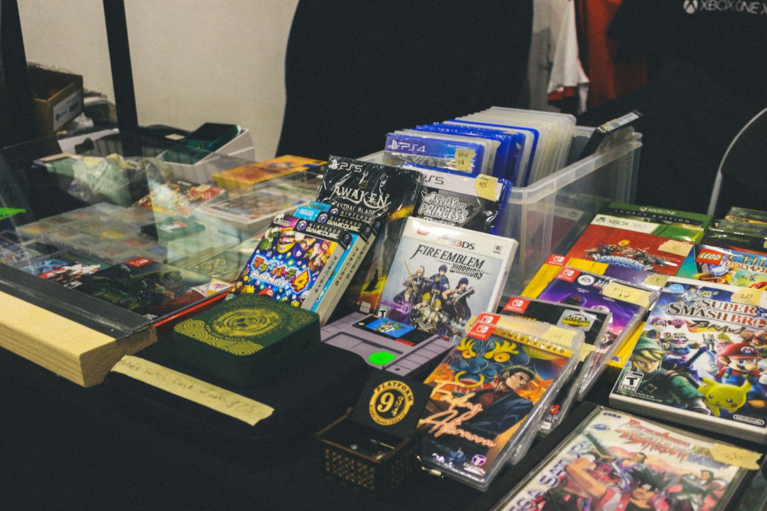 Video games and promotional items arranged for media coverage